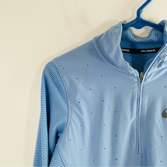 Nike Women's AeroReact Hybrid Half Zip Running Jacket Blue Size XS - Picture 4 of 11